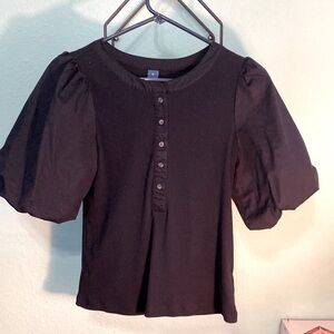 Old Navy Purple Puff Sleeve Blouse